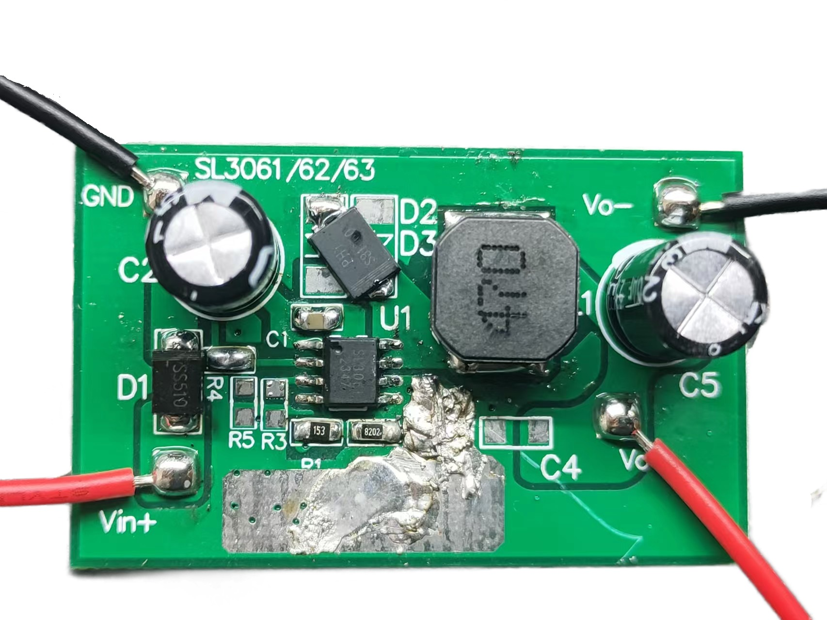 开云手机平台3061 dcdc8V-40V输入 5V输出2A电流应用参数
