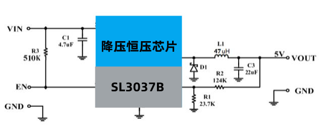 开云手机平台3037B DC输入60V降压5V、12V、24V/0.6A降压恒压应用 兼容TD1558C